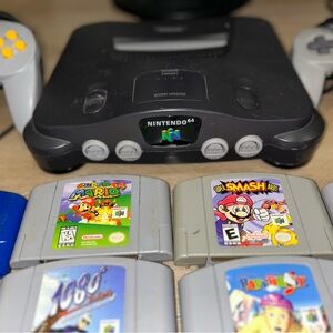 Nintendo 64 Console with Games and 3 Controllers